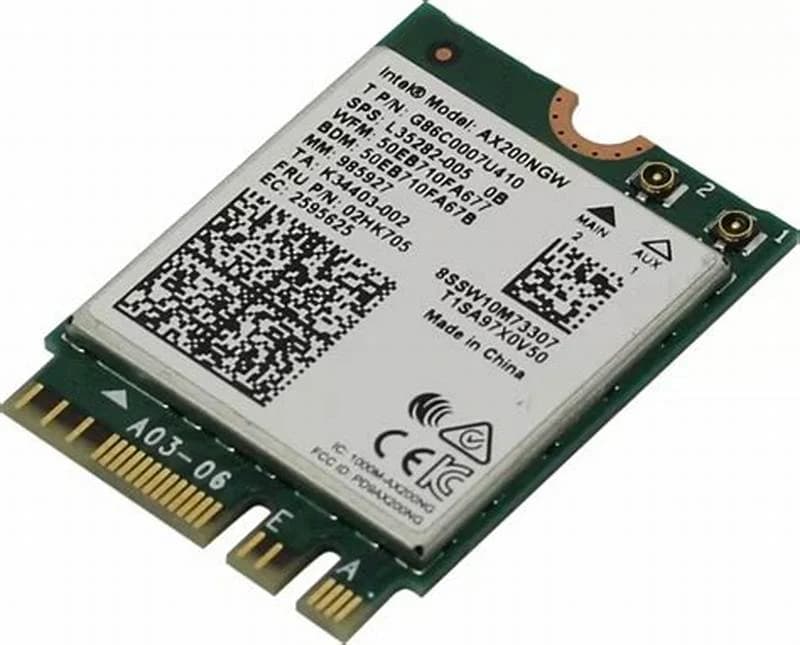 Intel Wi-Fi 6 AX200, Network adapter, M.2 2230 / M.2 1216, Bluetooth 5.0, 802.11ax (AX200NGWGNV)