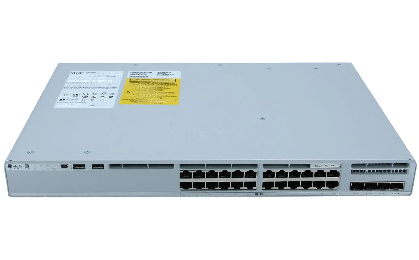 Cisco Catalyst 9200L, Network Essentials, Switch, L3, 24 x 10/100/1000 + 4 x Gigabit SFP (Uplink) (C9200L-24T-4G-E)