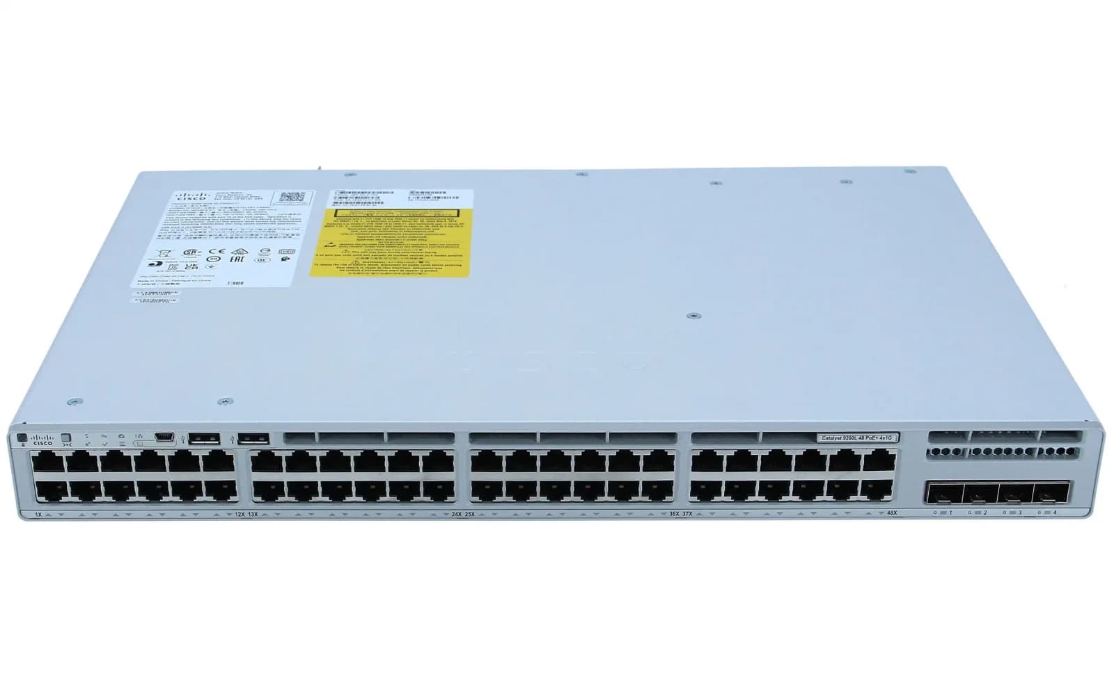 Cisco Catalyst 9200L, Network Advantage, Switch, L3, 48 x 10/100/1000 (PoE+) (C9200L-48P-4G-A)