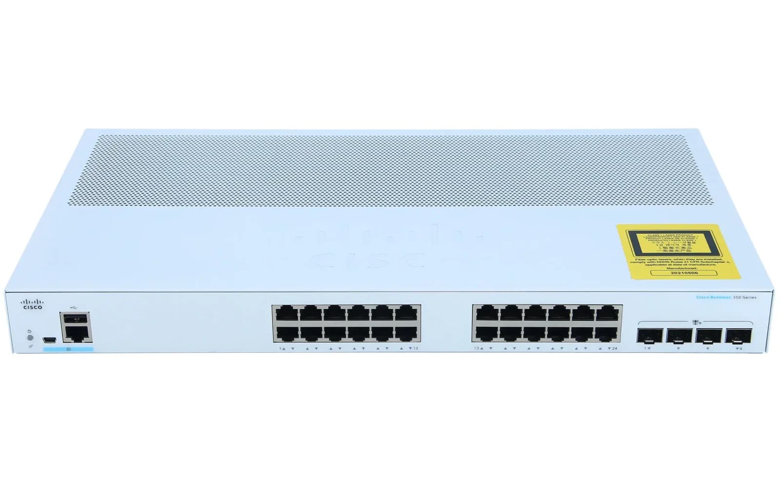 Cisco 24 x 10/100/1000 + 4 x 10 Gigabit SFP+, L3, Managed (CBS350-24T-4X-EU)
