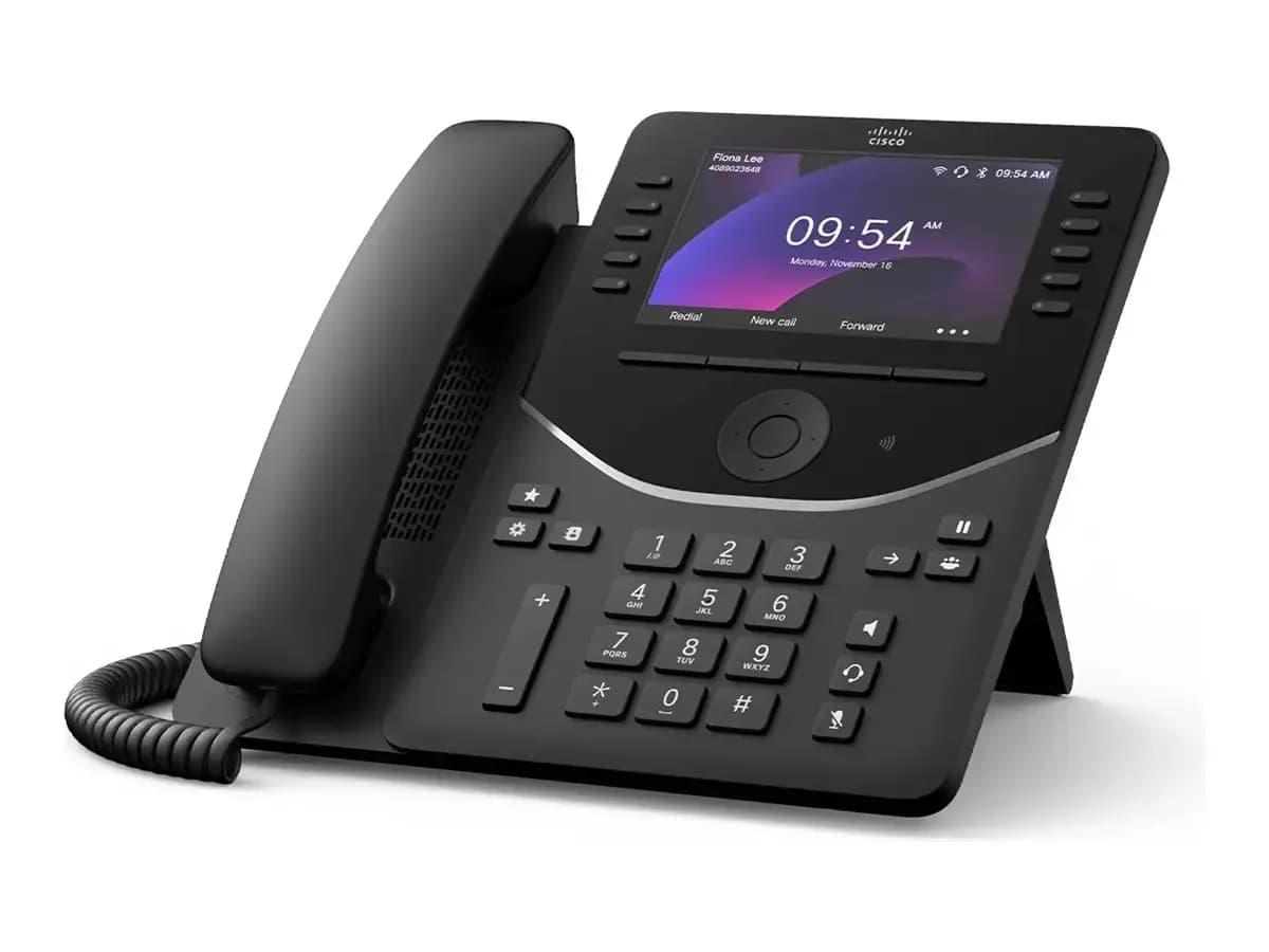 Cisco Desk Phone 9861, VoIP phone, with Trusted Platform Module (TPM) 2.0 with caller ID/call waiting, IEEE 802.11a/b/g/n/ac (Wi-Fi) / (DP-9861-K9)