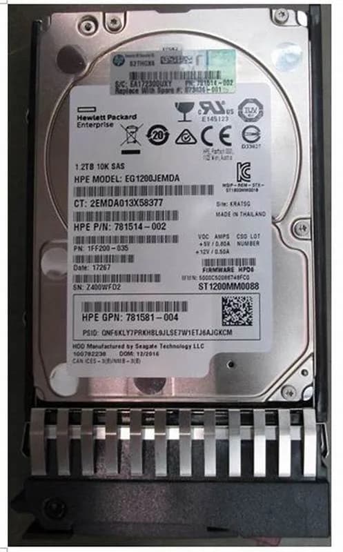 HPE 1.2TB 12G SAS 10K SFF HDD (EG1200JEMDA)