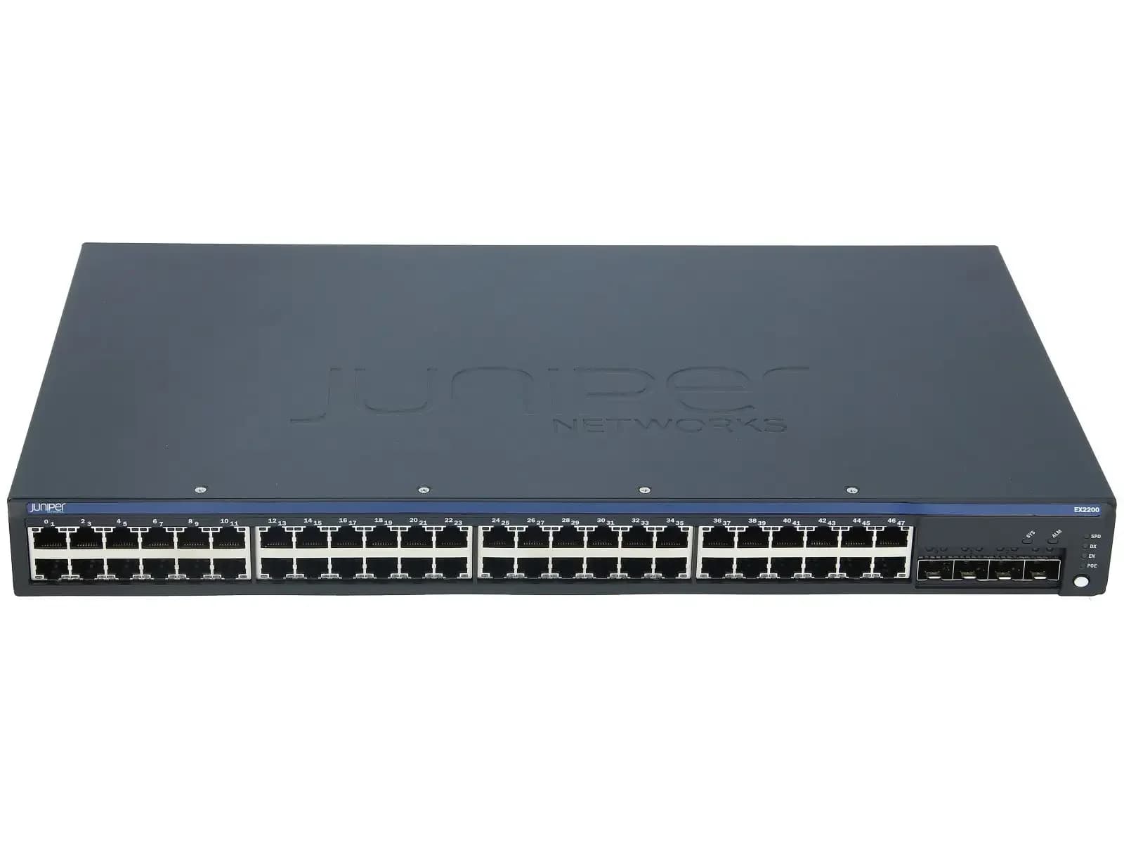 Juniper EX 2200, 48-port 10/100/1000BaseT with 4 SFP uplink ports (optics not included) (EX2200-48T-4G)