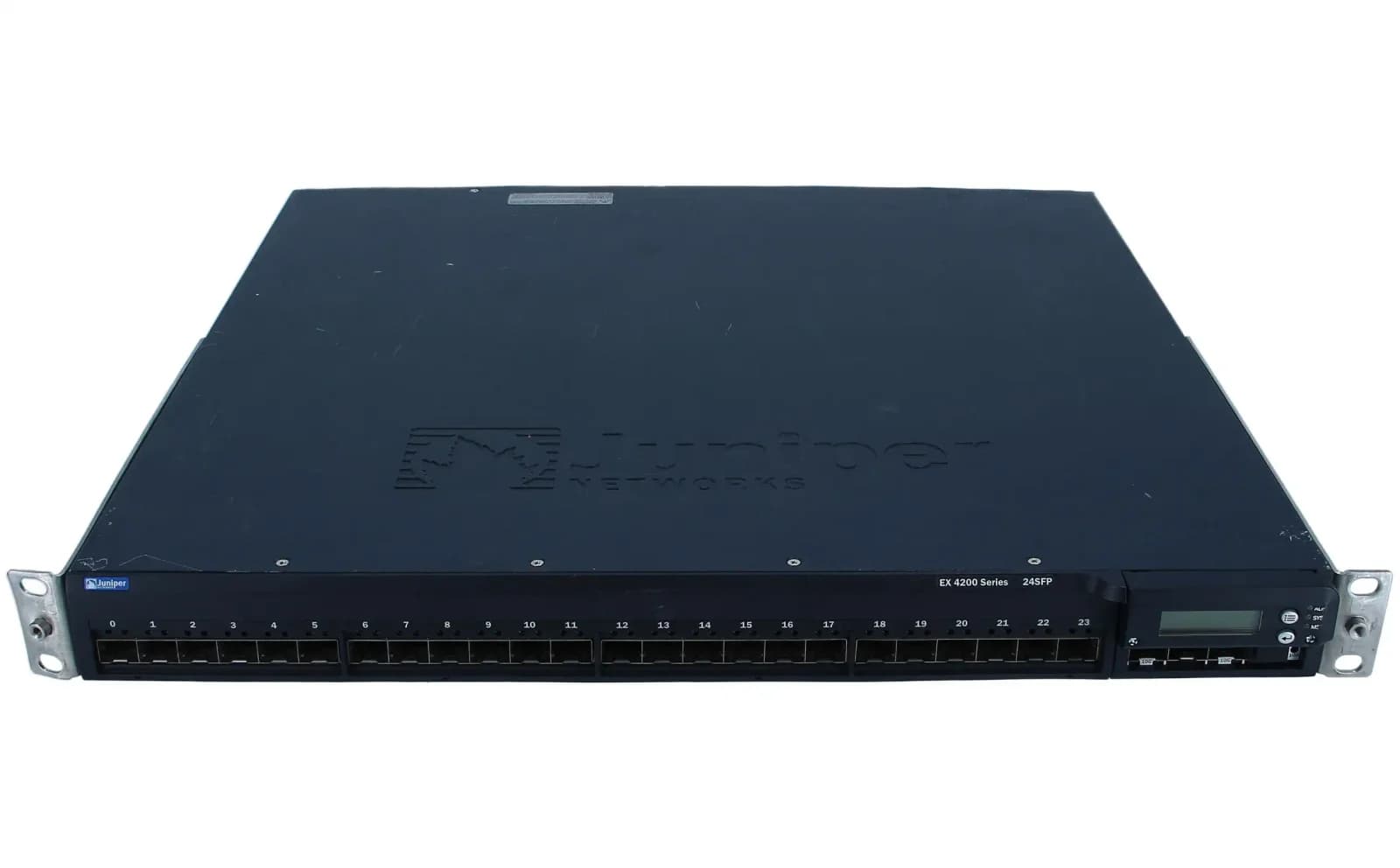 Juniper EX 4200 24F, Switch, Layer 3, idarə olunan, Ethernet, 100Base-FX, 1000Base-X + 1 genişləndirmə yuvası (boş), 1U, PoE, xarici (EX4200-24F)