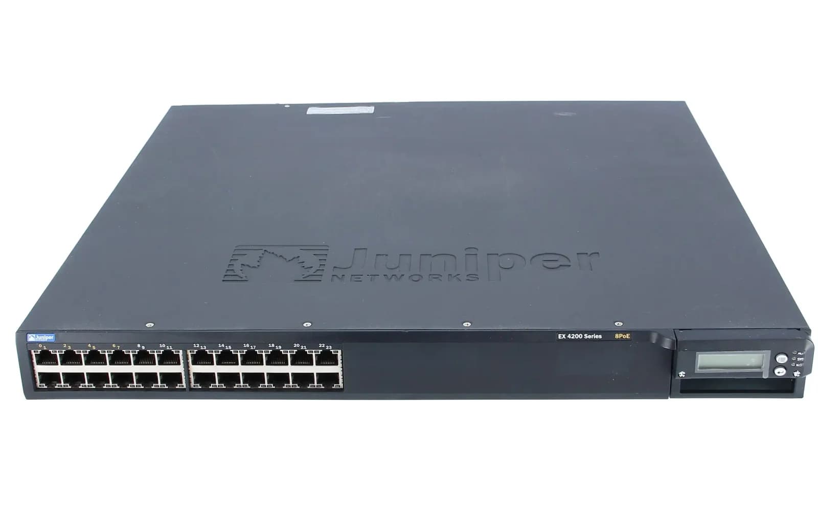 Juniper EX 4200 24T, Switch, Layer 3, idarə olunan, 24 port, Ethernet, 10Base-T, 100Base-TX, 1000Base-T + 1 genişləndirmə yuvası (EX4200-24T)