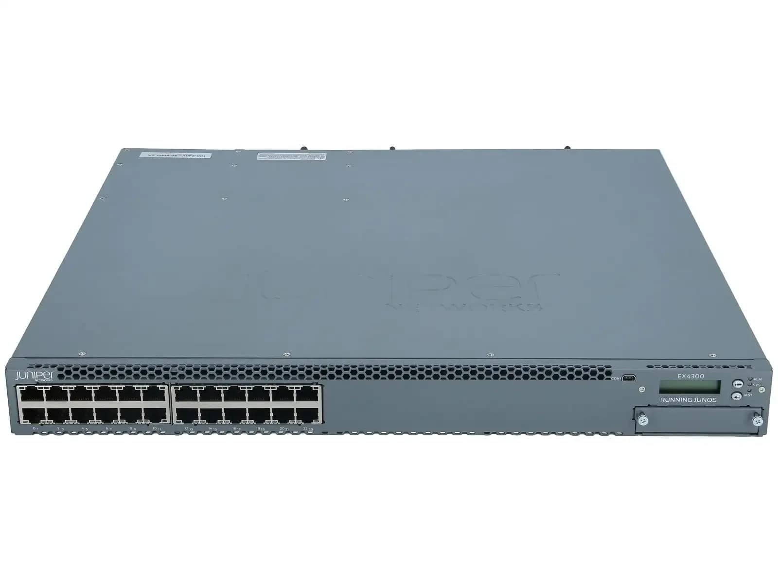 Juniper EX4300,24-port 10/100/1000BaseT AC-AFO;40GE QSFP+ (EX4300-24T)