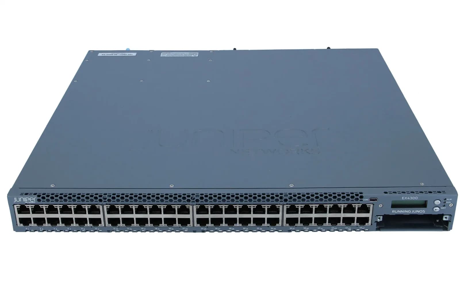 Juniper EX4300,48-port 10/100/1000BaseT AC-AFI;40GE QSFP+order sep.f.V-Chassi connect.;optics sold sep (EX4300-48T-AFI)