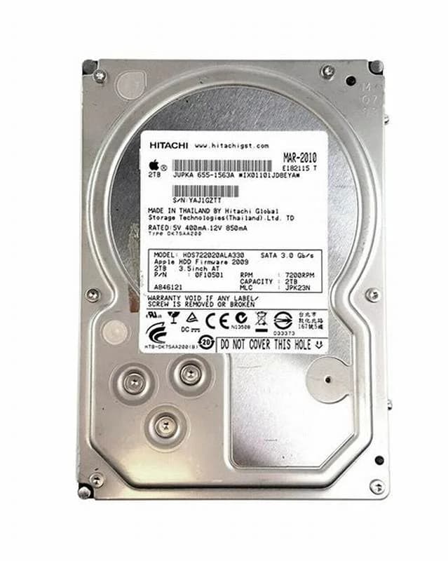 HGST Hard drive, 2 TB, internal 3.5", SATA 3Gb/s, 7200 rpm, buffer: 32 MB (HUA722020ALA330)
