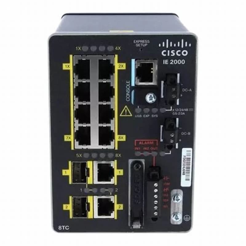 Cisco IE 8 10/100,2 FE SFP+2 T/SFP FE, Lite (IE-2000-8TC-L)