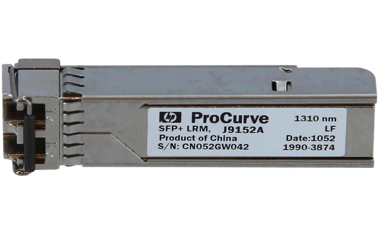 HPE SFP+ transceiver module, 10 GigE, 10GBase-LRM, LC multi-mode, 220 m, 1310 nm (J9152A)