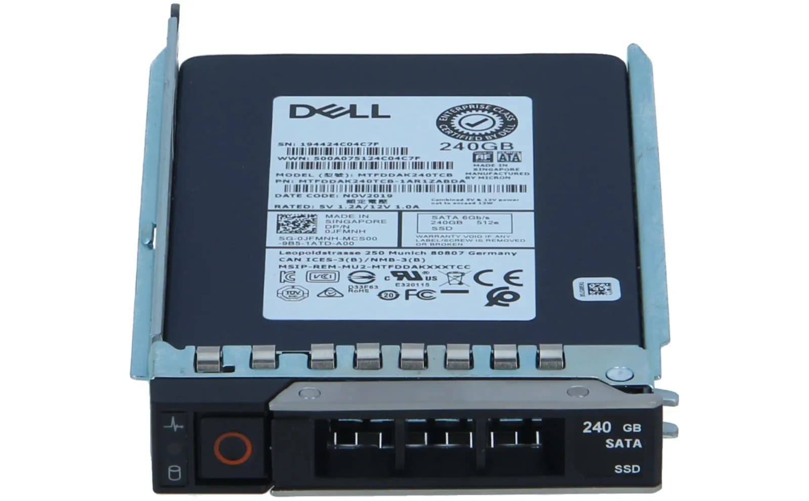 DELL 240 GB, 2.5", 6 Gbit/s, SATA III, SSD (JFMNH)