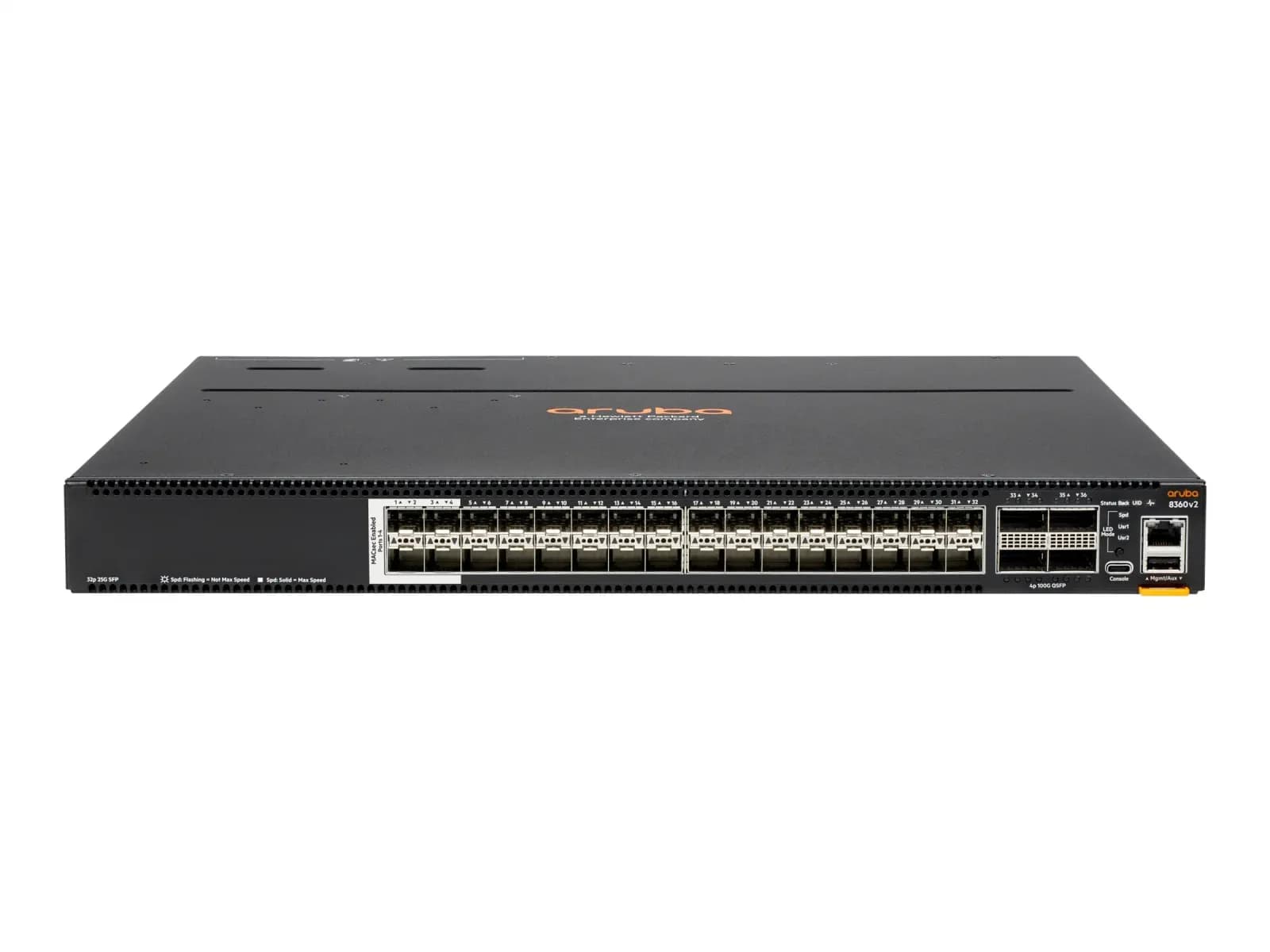 HPE Aruba CX 8360-32Y4C V2, Switch, L3, Managed, 28 x 1/10/25 Gigabit SFP / SFP+ / SFP28 + 4 x 10 Gigabit / 25 Gigabit SFP+ / SFP28 + 4 x (JL701CABB)