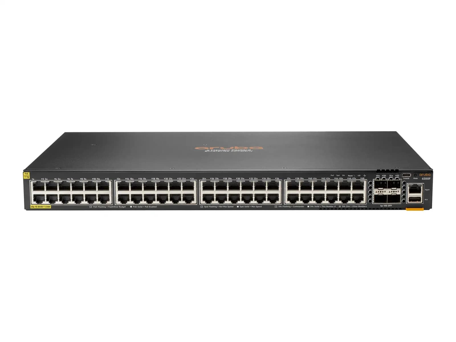HPE CX 6200F 24G 4SFP+, Switch, L3, Managed, 24 x 10/100/1000 + 4 x 100/1000/10G SFP+, front and side to back, rack-mountable (JL724B)