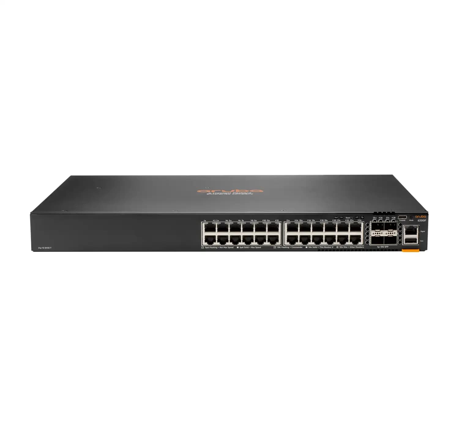 HPE CX 6200F 24G 4SFP+, Switch, L3, Managed, 24 x 10/100/1000 + 4 x 100/1000/10G SFP+, front and side to back, rack-mountable (JL724BABB)