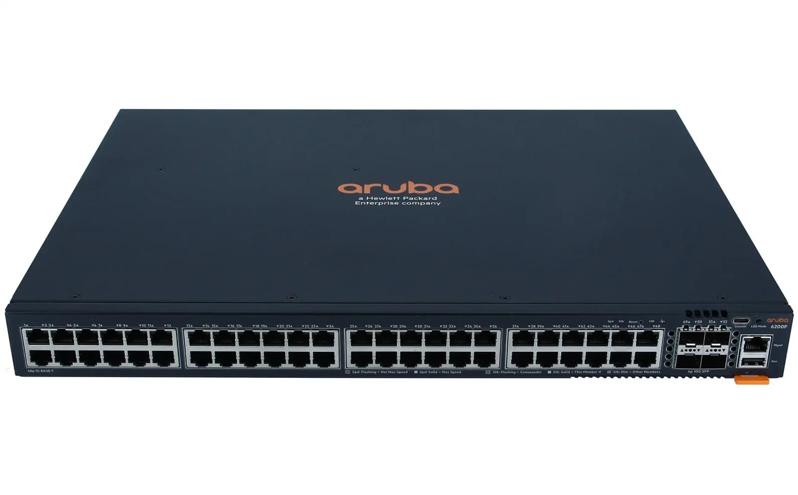 HPE Aruba Networking CX 6200F 48G 4SFP+ Switch, L3, Managed, 48 x 10/100/1000 + 4 x 100/1000/10G SFP+, front and side to back, (JL726BABB)