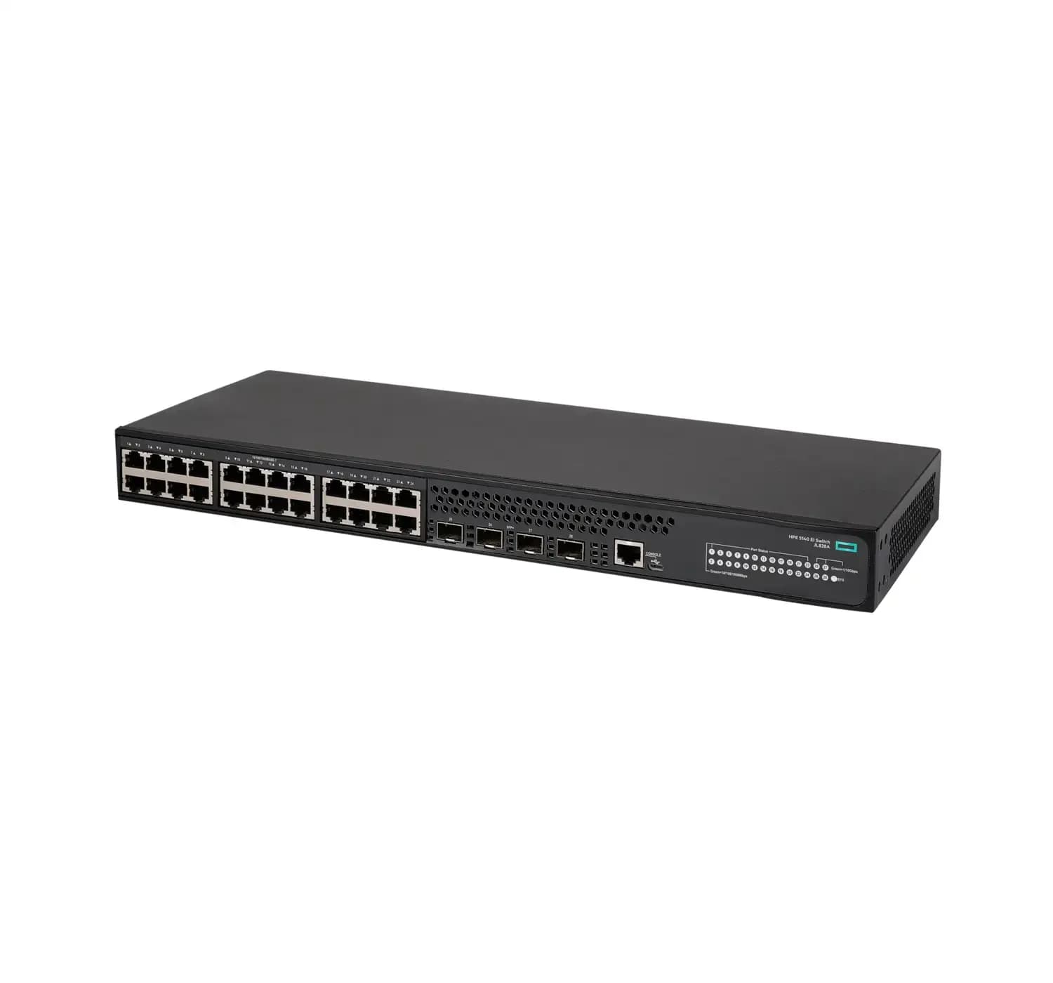 HPE FlexNetwork 5140 24G 4SFP+ EI, Switch, L3, smart, 24 x 10/100/1000 + 4 x 10 Gigabit Ethernet / 1 Gigabit Ethernet SFP+, rack-mountable (JL828A)