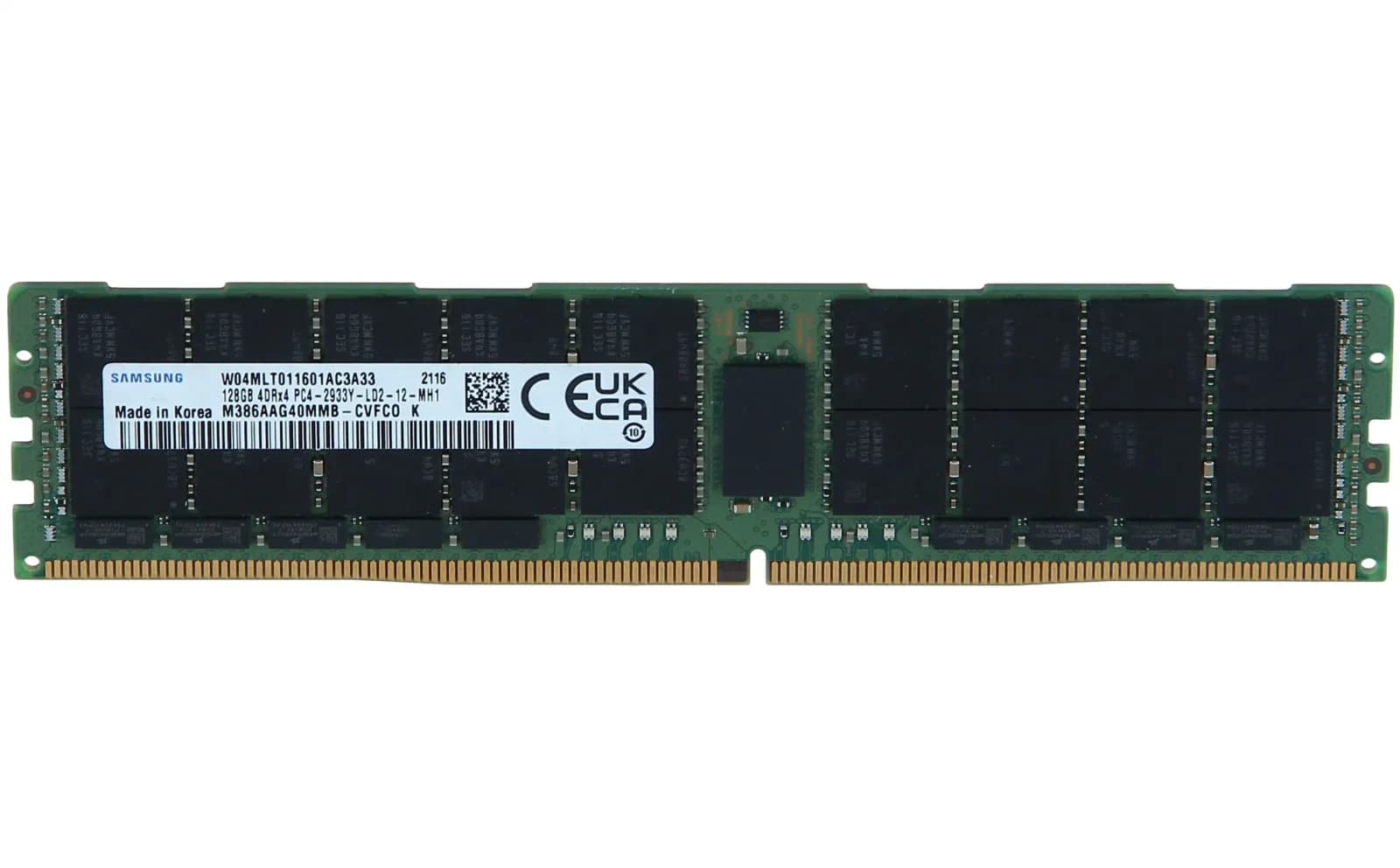 Samsung DDR4, module, 128 GB, LRDIMM 288-pin, 2933 MHz / PC4-23400, CL24, 1.2 V, 3DS registered, ECC (M386AAG40MMB-CVF)