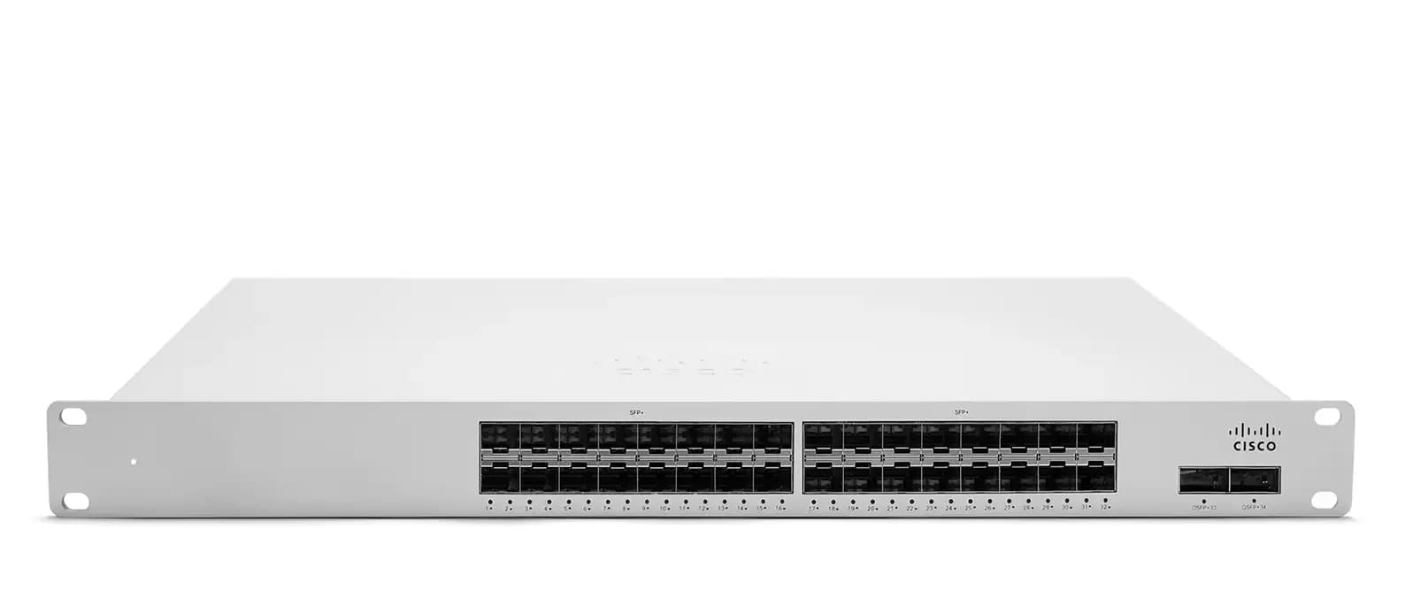 Cisco Meraki Cloud Managed Ethernet Aggregation Switch MS425-32, Switch, Managed, 24 x 10 Gigabit SFP+ + 2 x 40 Gigabit QSFP+ (uplink), (MS425-32-HW)