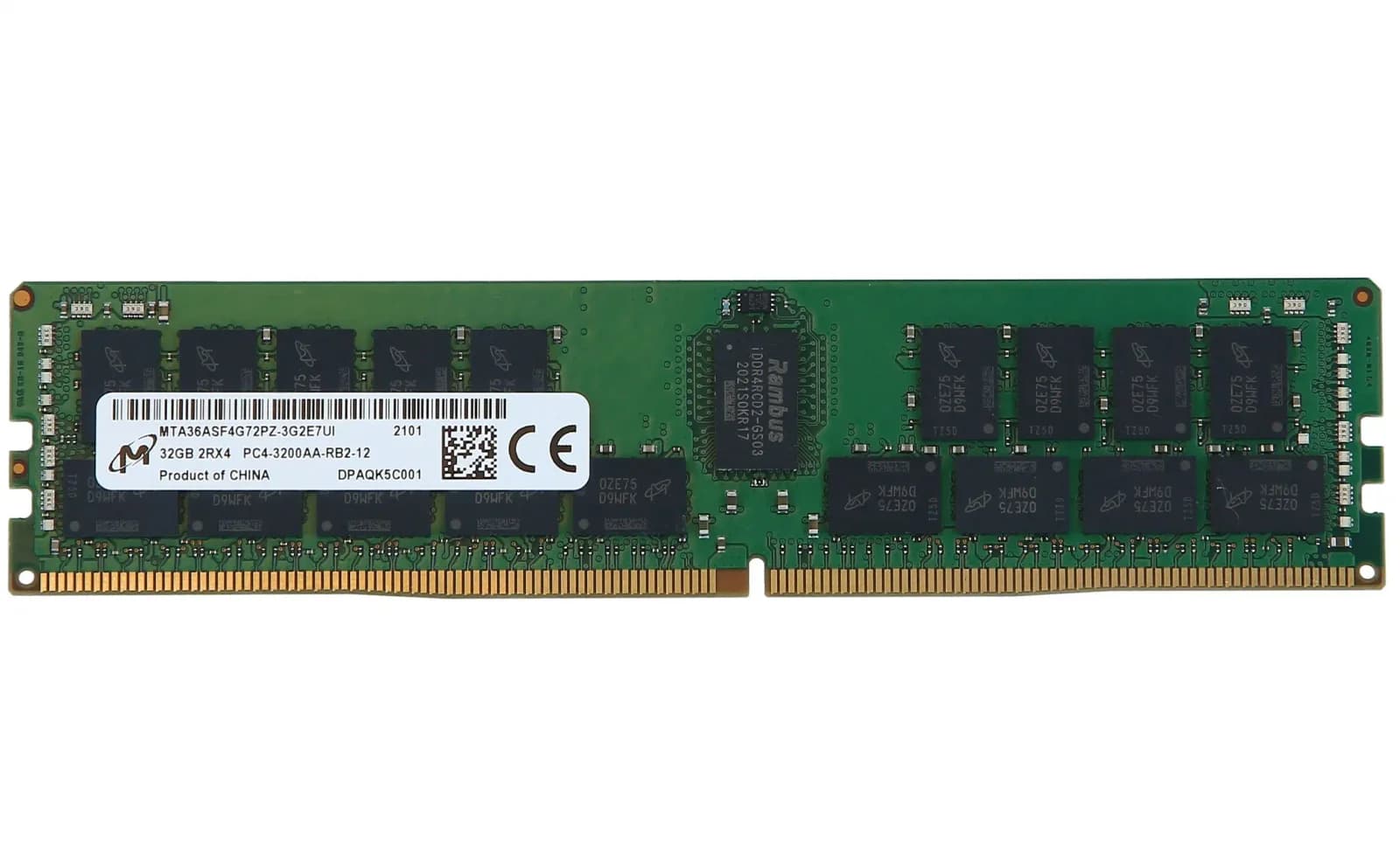 Micron DDR4, модуль, 32 GB, DIMM 288-PIN (MTA36ASF4G72PZ-3GE7UI)
