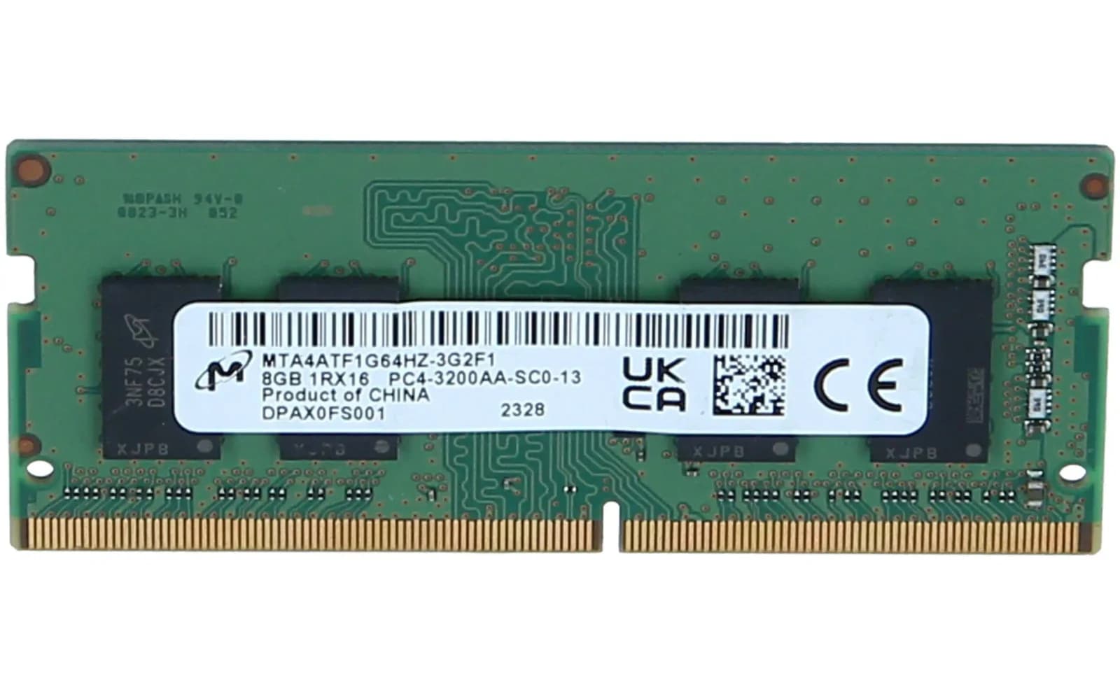 Micron 8GB, DDR4 3200MHz, 288-pin DIMM (MTA4ATF1G64HZ-3G2E2)