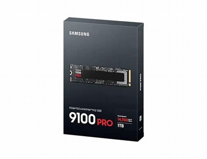 Samsung 9100 PRO MZ-VAP1T0, SSD, encrypted, 1 TB, internal, M.2 2280, PCI Express 5.0 x4 (NVMe), 256-bit AES, TCG Opal Encryption 2.0 (MZ-VAP1T0BW)