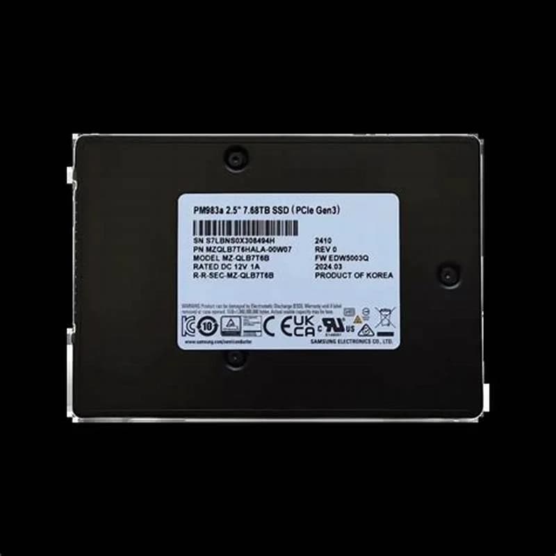 Samsung MZ-QLB7T6B0, 7.68 TB, 2.5", 3000 MB/s, V-NAND TLC, PCIe Express Gen3 x4, NVMe 1.3c (MZQLB7T6HALA-00W07)