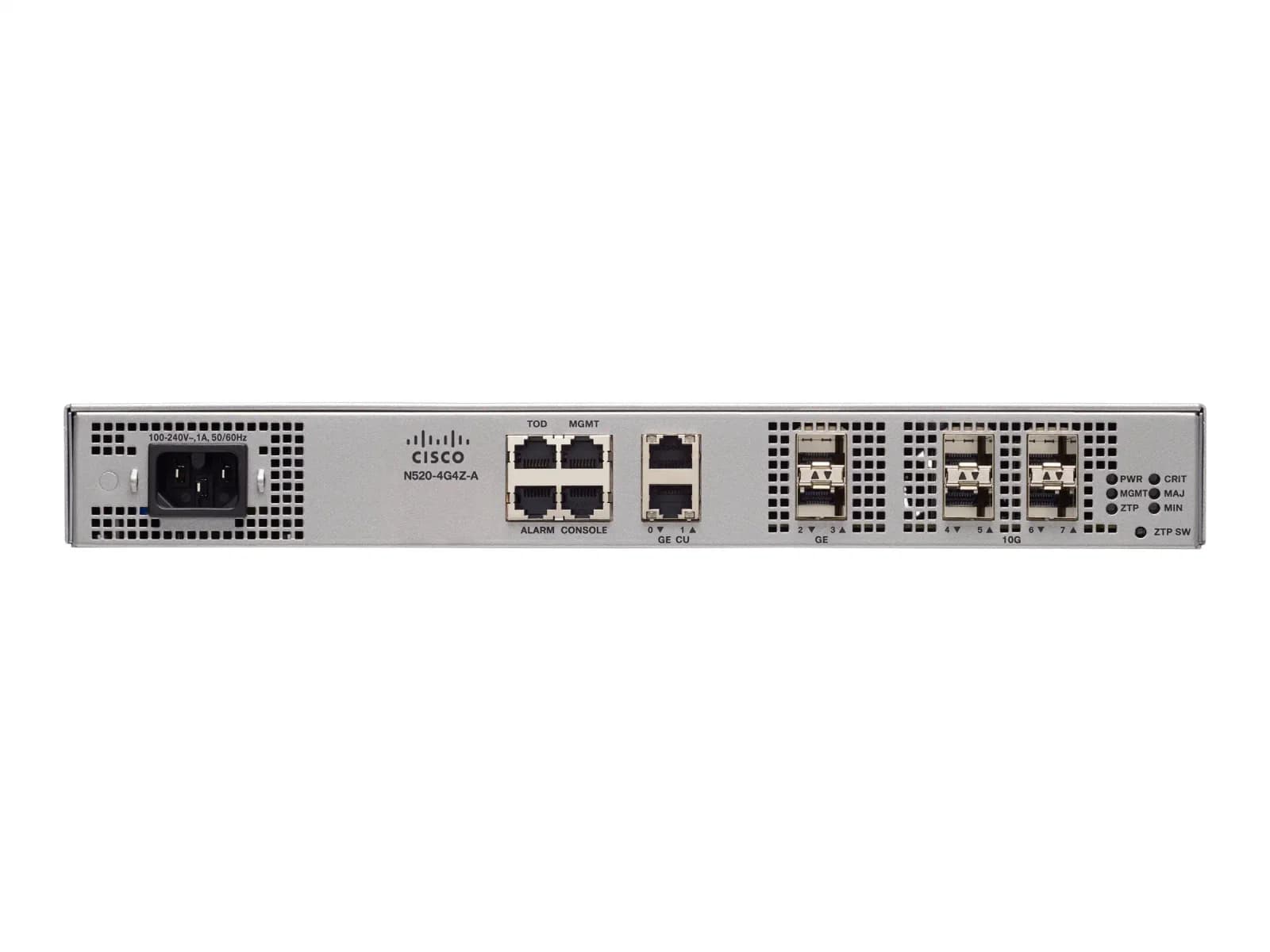 Cisco Network Convergence System 520 4G4Z-A, Commercial network management device, 10 GigE, front to back airflow, 1U, rack-mountable (N520-4G4Z-A)