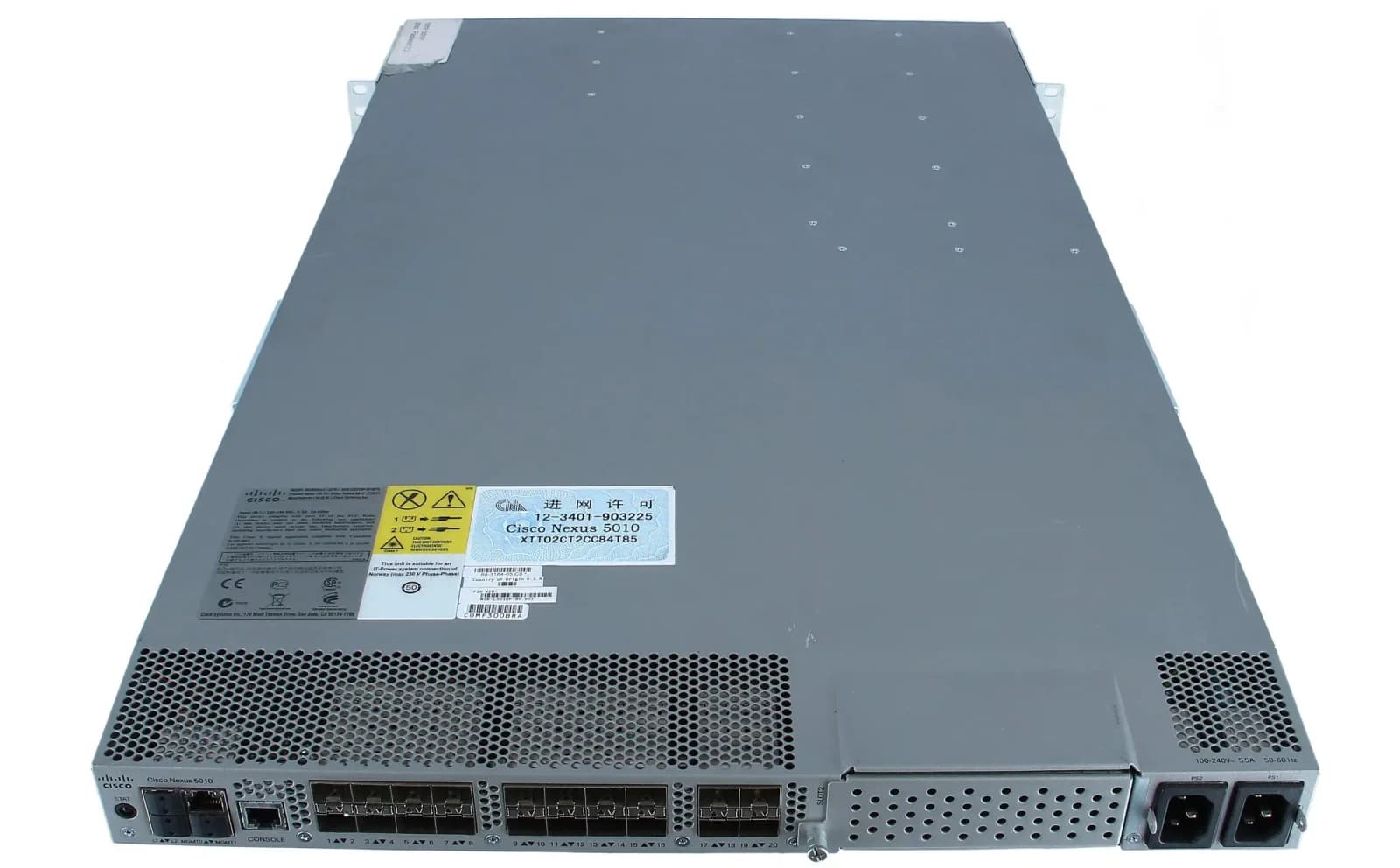 Cisco N5000 1RU Chassis no PS 2 Fan Modules 20 ports (req SFP+) (N5K-C5010P-BF)