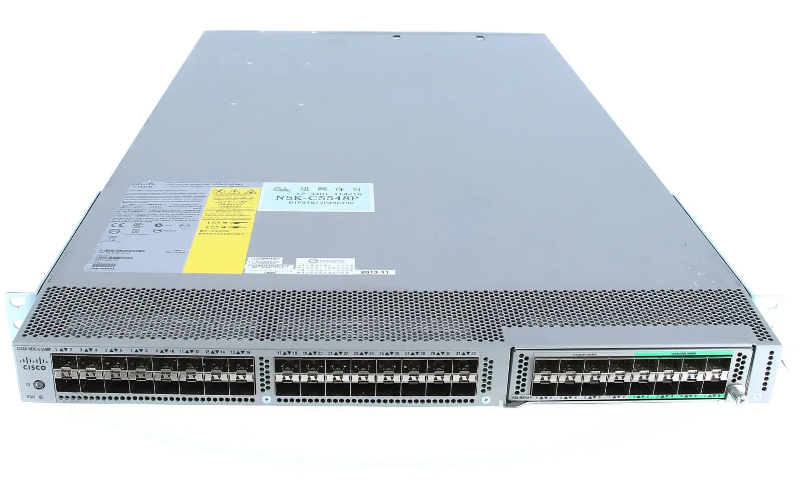 Cisco Nexus 5548P 1RU Chassis, 2 PS, 2 Fan, 32 Fixed 10GE Ports (N5K-C5548P-FA)