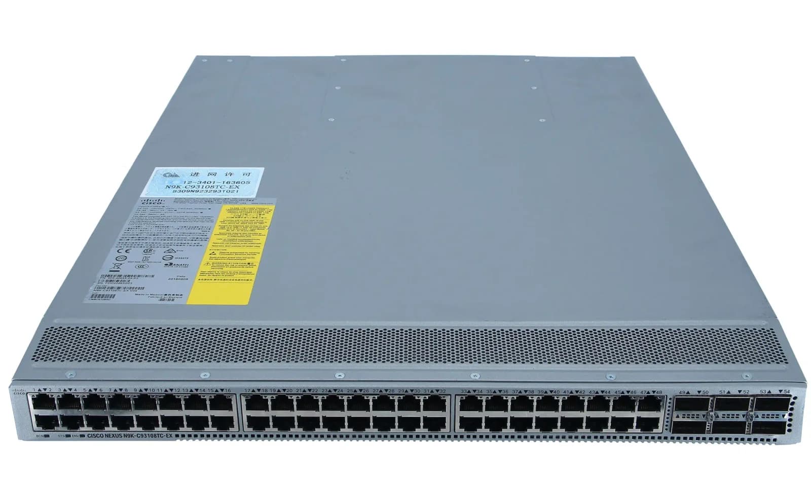 Cisco Nexus 93108TC-EX, Switch, L3 (N9K-C93108TC-EX)