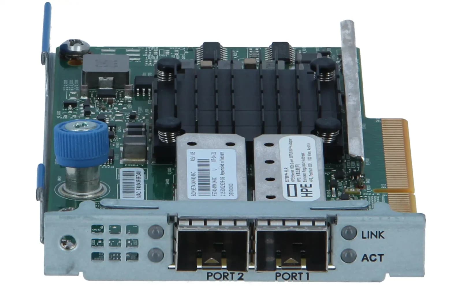 HPE Network adapter, PCIe 3.0 x8, 10 Gigabit SFP+ x 2, ProLiant DL380 Gen10 (P08440-B21)