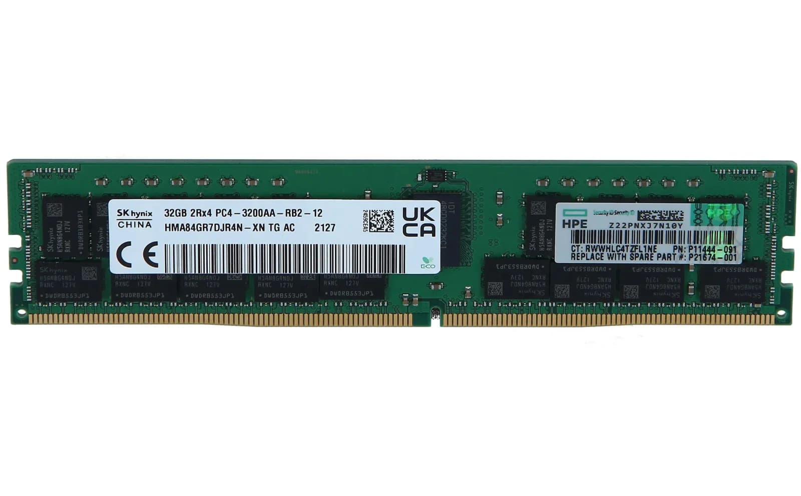 HPE 32GB DIMM 32GB PC4-3200AA-R 2Gx4 (P11444-091)