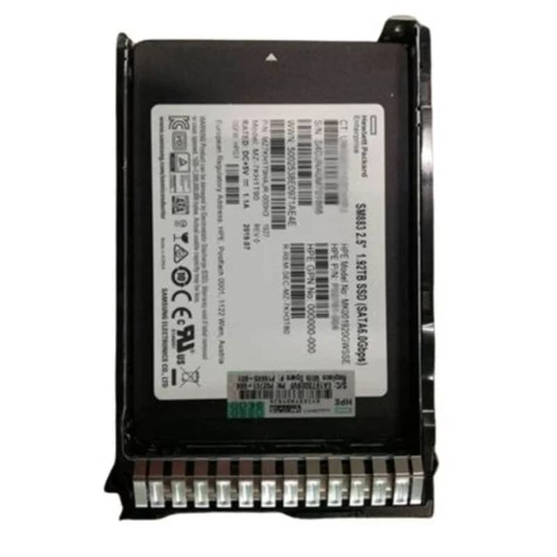 HPE SPS-DRV SSD 1.92TB SFF SATA SC MU Spare Part, Solid State Disk, Serial ATA (P19695-001)