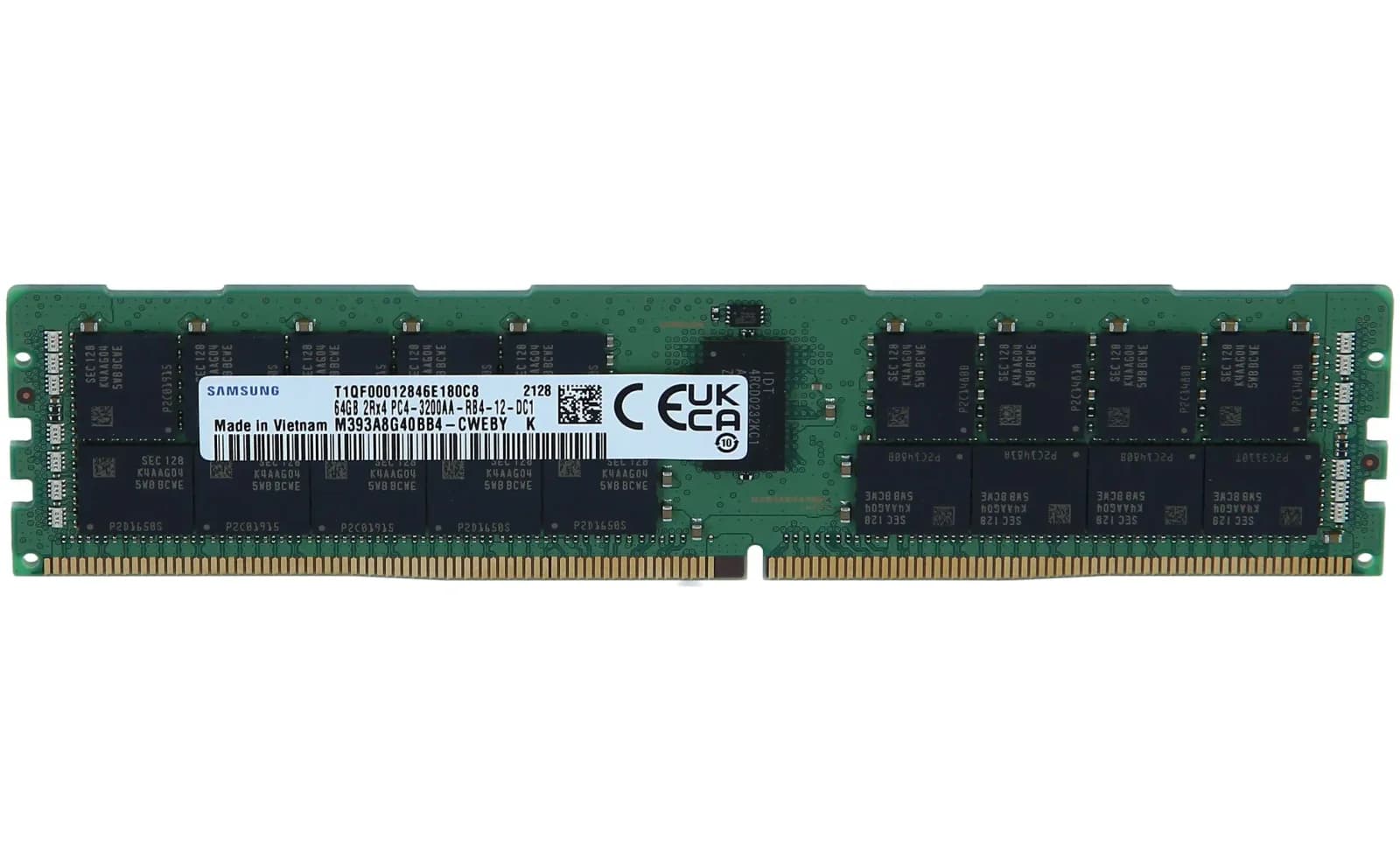 Dell Memory 64GB DDR4 RDIMM 3200MHz 2RX4, 64 GB, DDR4 (P2MYX)