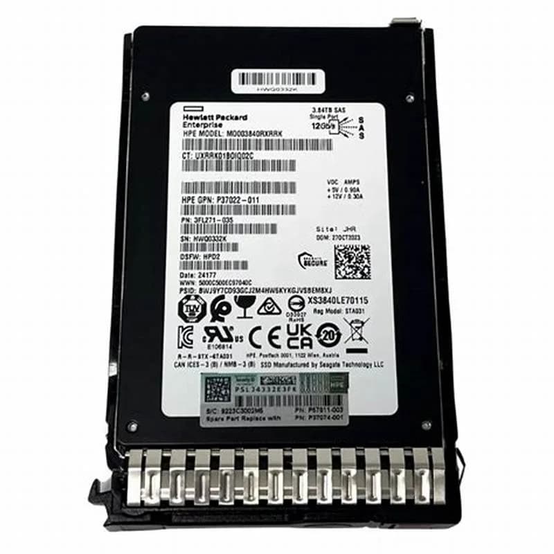 HPE 3.84TB SAS 12G Mixed Use SFF BC Value SAS Multi Vendor SSD (P41537-001)