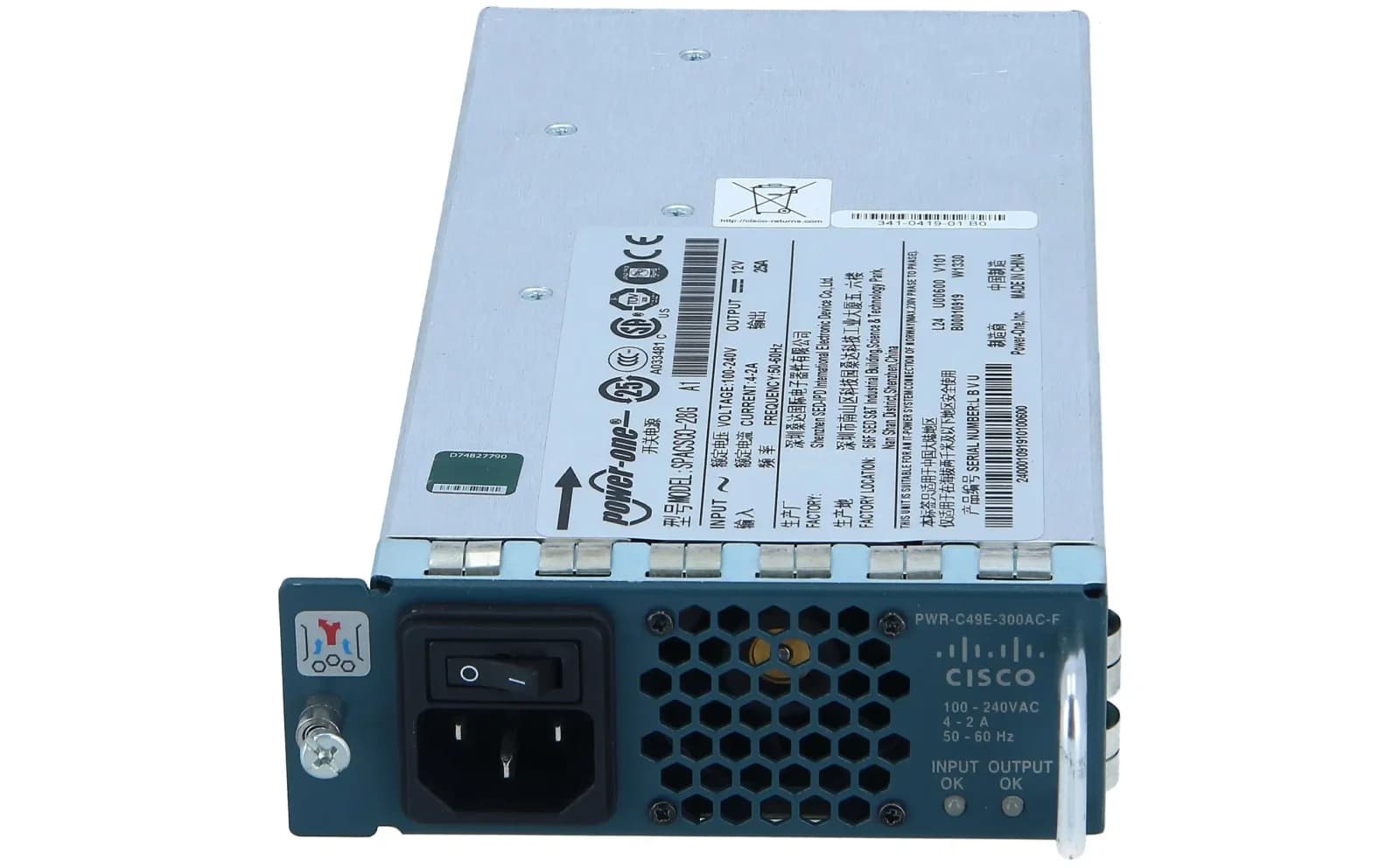 Cisco Cat 4948E-F 300W AC Power Supply Front exhaust (PWR-C49E-300AC-F)