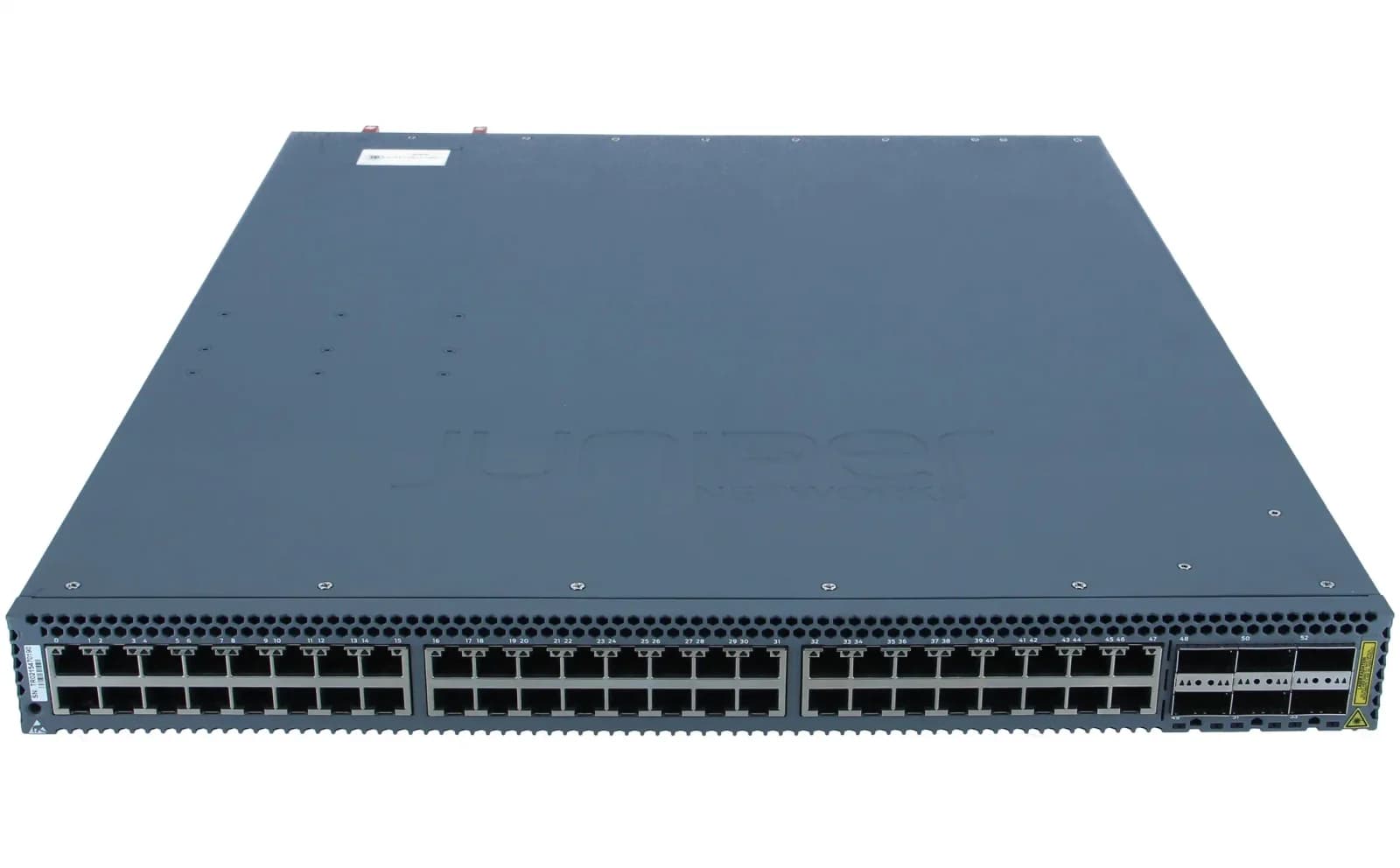 Juniper QFX Series QFX5100-48T, Switch, L3, idarə olunan, 48 x 100/1000/10000 + 6 x 40 Gigabit QSFP+ (Breakout-uyğun) (QFX5100-48T-AFO)