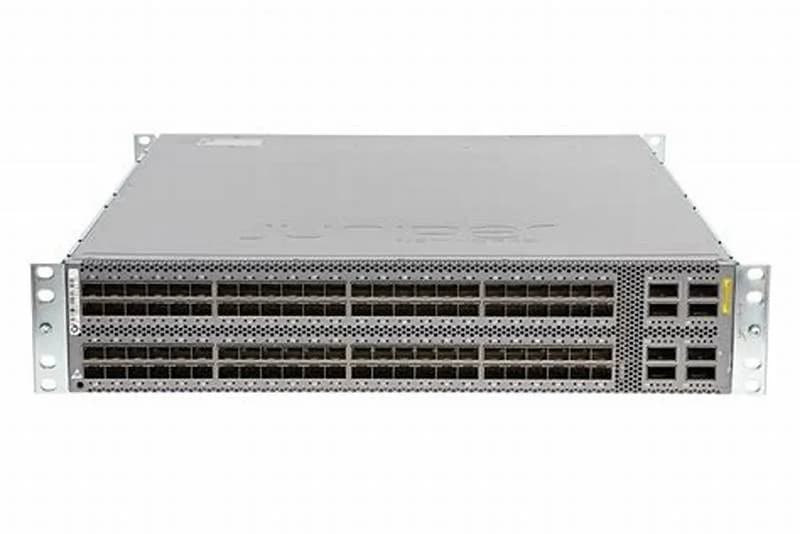 Juniper QFX Series QFX5100-96S, Switch, L3, Managed, 96 x 1 Gigabit SFP/ 10 Gigabit SFP+ + 8 x 40 Gigabit QSFP+ (breakout compatible), back (QFX5100-96S-AFI)