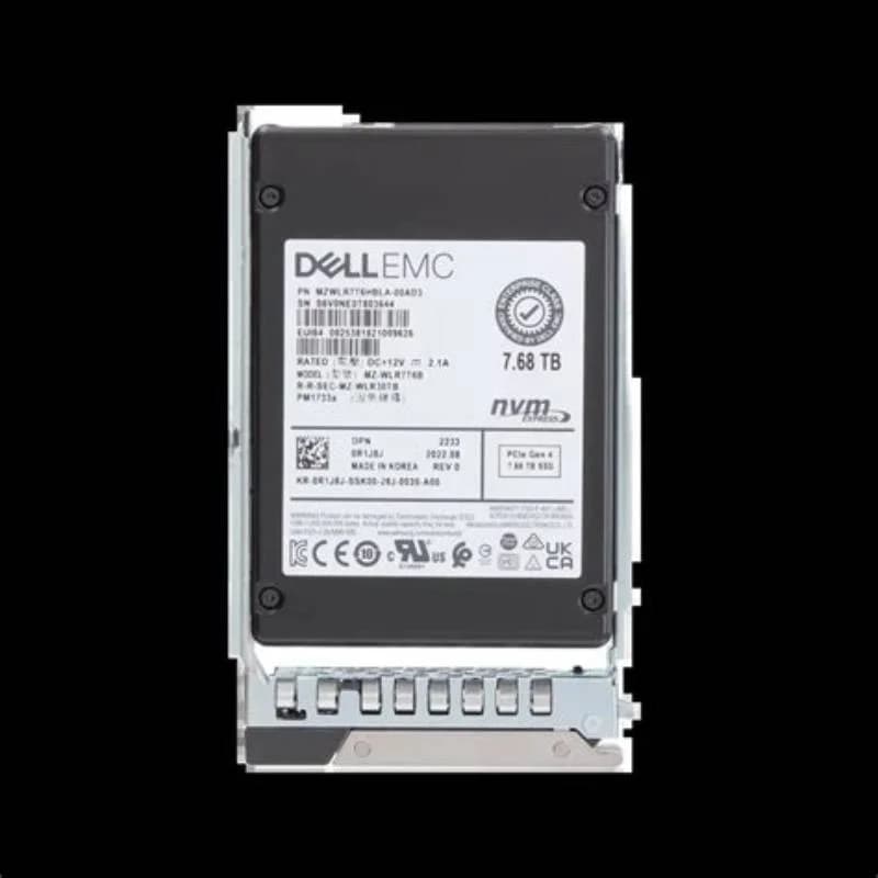 DELL 7.68TB SSD NVMe PCIe 4.0 U.3 2.5" MLC RI (R1J8J)