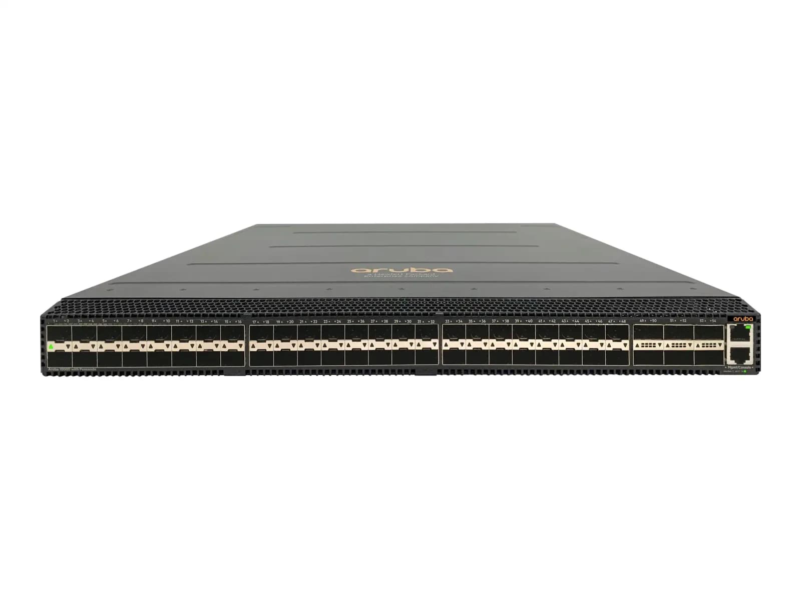 HPE Aruba CX 10000-48Y6C, Switch, L3, Managed, 48 x 1/10/25 Gigabit Ethernet SFP / SFP+ / SFP28 + 6 x 40/100 Gigabit QSFP+ / QSFP28, back (R8P14AABB)