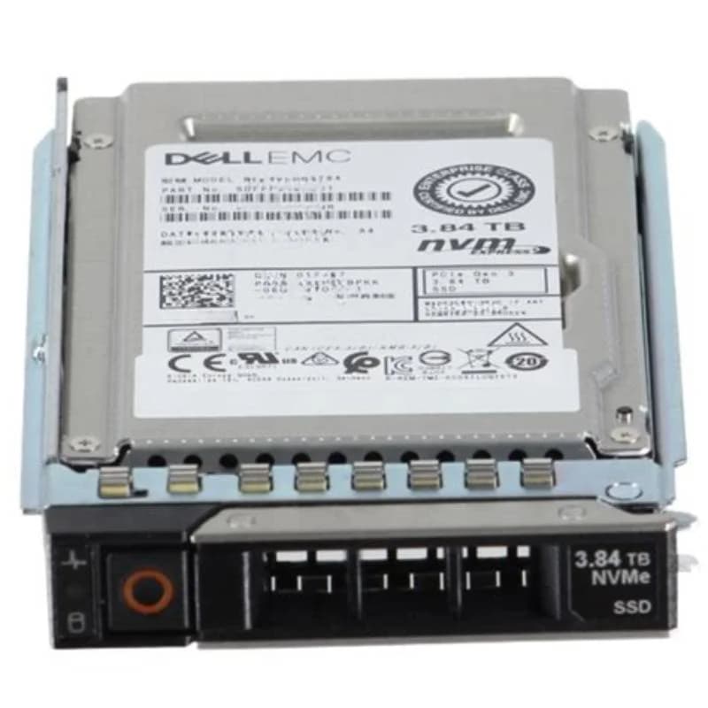 DELL 3.84TB NVMe U.3 PCIe Gen 4.0 x4 RI SFF 2.5" SED SSD (RJKM5)