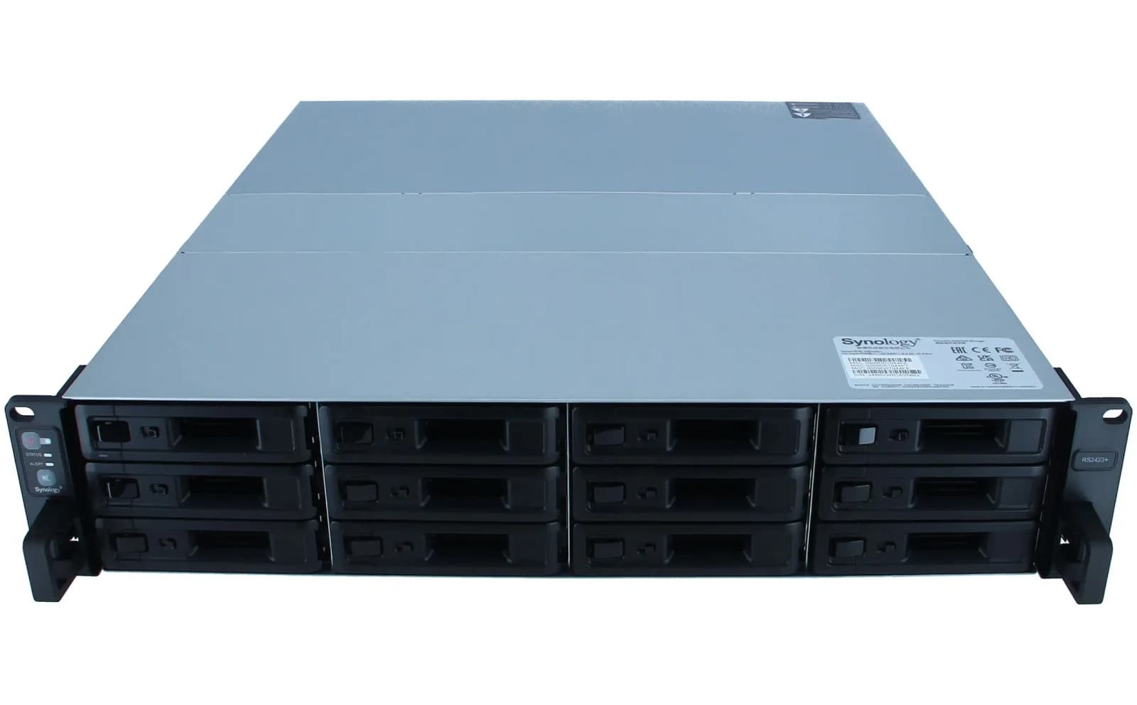 Synology NAS server, 12 bays, rack-mountable, SATA 6Gb/s, RAID 0 1 5 6 10, JBOD, RAM 8 GB, Gigabit Ethernet / 10 Gigabit Ethernet, iSCSI (RS2423)