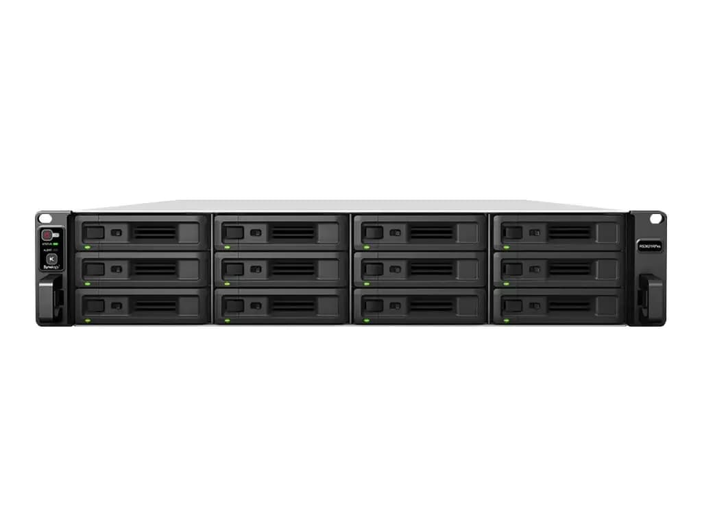 Synology RackStation RS3621RPxs, NAS server, 12 bays, rack-mountable, SATA 6Gb/s, RAID 0 1 5 6 10, JBOD, 5 hot spare, 6 hot spare, 10 hot (RS3621RPxs)