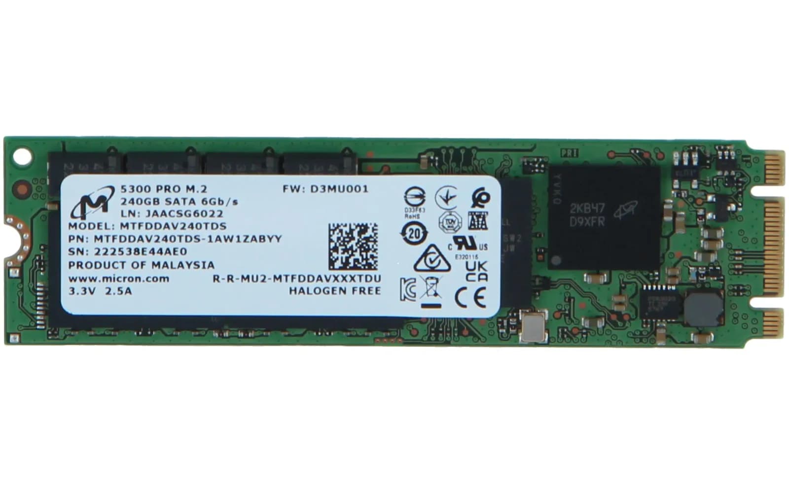 Fujitsu SSD, 240 GB, internal, M.2, SATA 6Gb/s (S26361-F5816-L240)