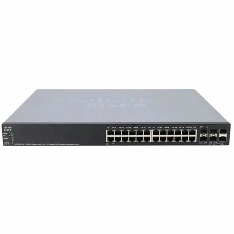 Cisco SG500X-24P gemanaged L3 Gigabit Ethernet (10/100/1000) Energie Über Ethernet (PoE) Unterstützung Schwarz (SG500X-24P-K9)