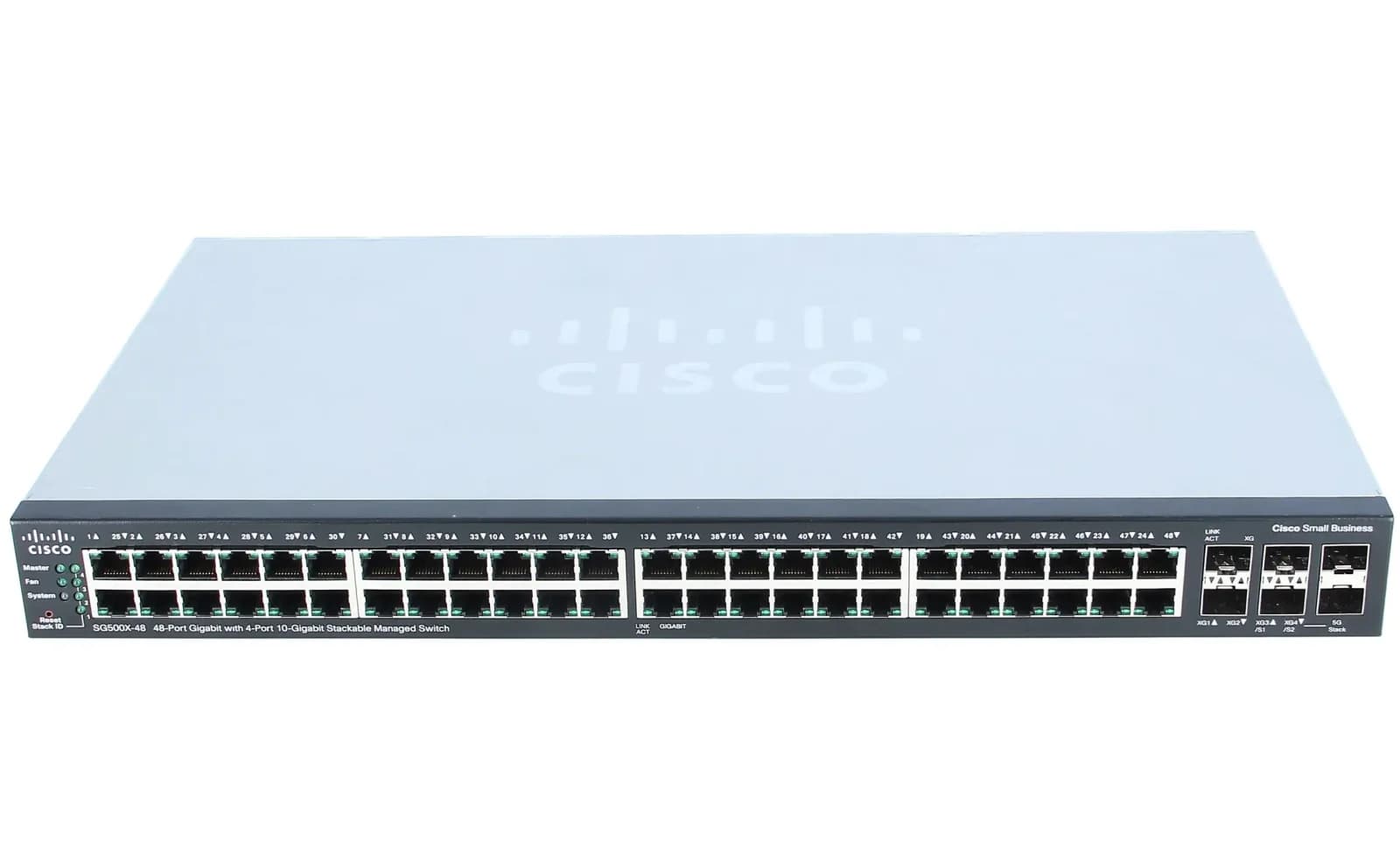 Cisco 48-Port Gig with 4-Port 10-Gigabit Stackable Managed Switch (SG500X-48-K9-G5)