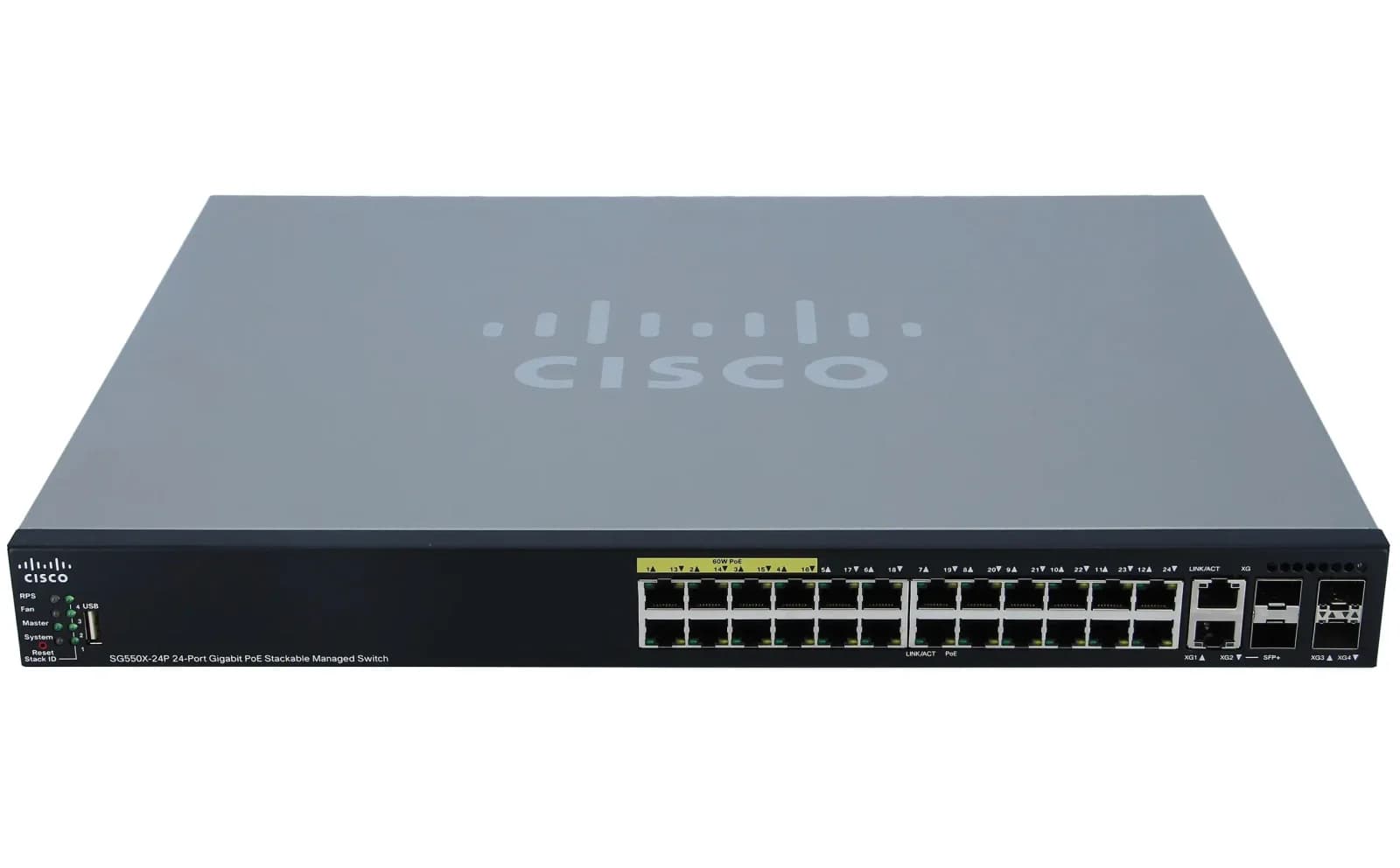 Cisco SG550X-24P 24-port Gigabit PoE Stackable Switch, Switch, 1.000 Mbps (SG550X-24P-K9-EU)