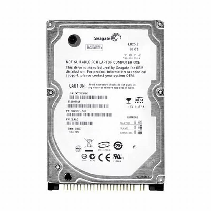 Seagate LD25.2 Series ST980210A, Жёсткий диск, 80 GB, внутренний, 2.5" (6.4 cm) (ST980210A)