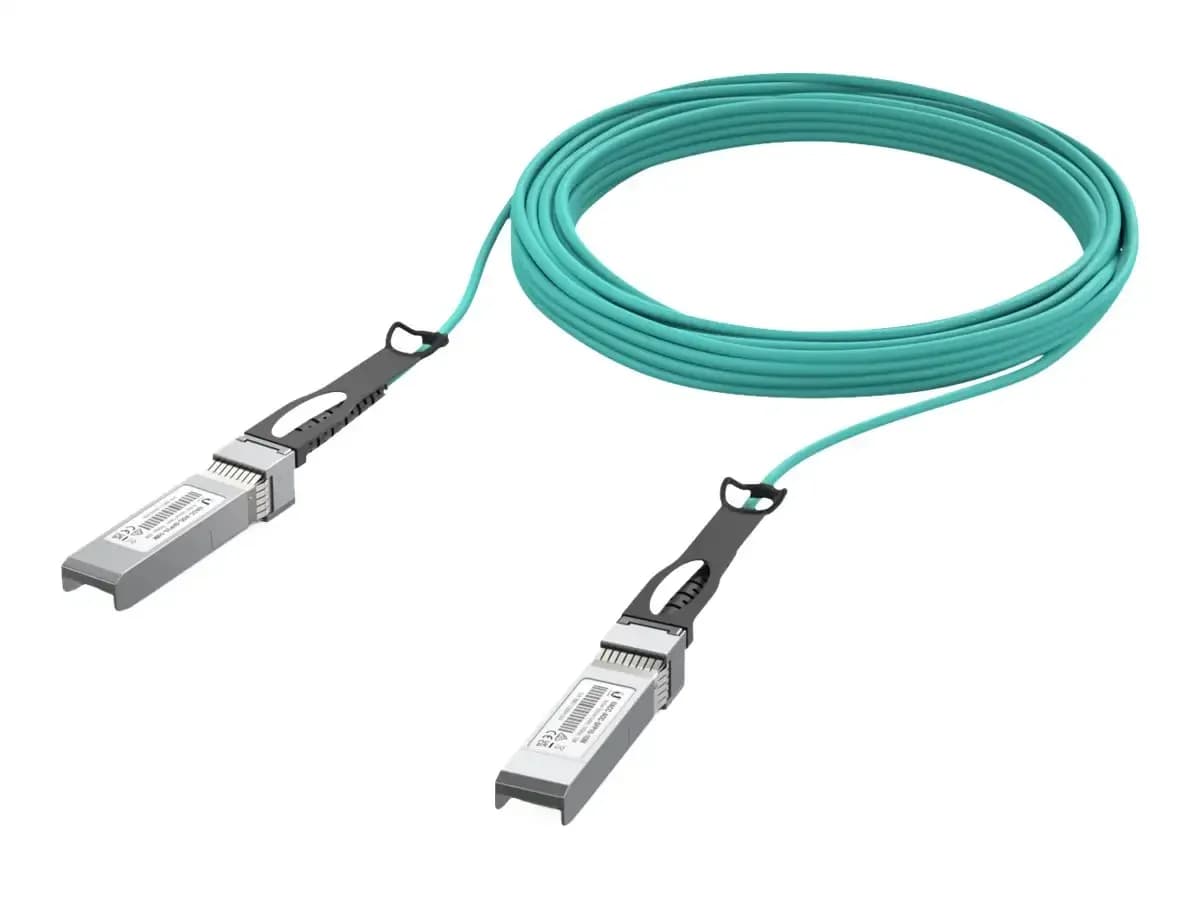 Ubiquiti 10GBase-AOC direct attach cable, SFP+ to SFP+, 5 m, 3 mm, fibre optic, Active Optical Cable (AOC) (UACC-AOC-SFP10-5M)