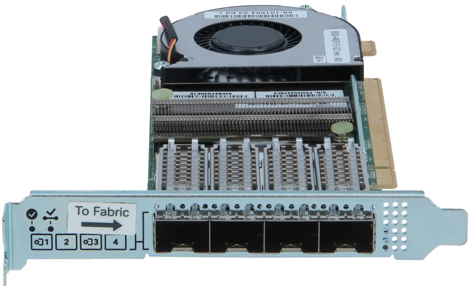 Cisco UCS Virtual Interface Card 1455, Network adapter, PCIe, 25 Gigabit SFP28 x 4 (UCSC-PCIE-C25Q-04)